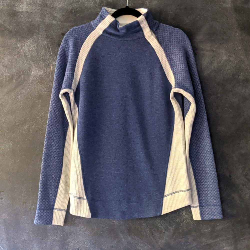 Prana Wool Blend Men's Long Sleeve Mock Neck Pullover Sweater Size Medium